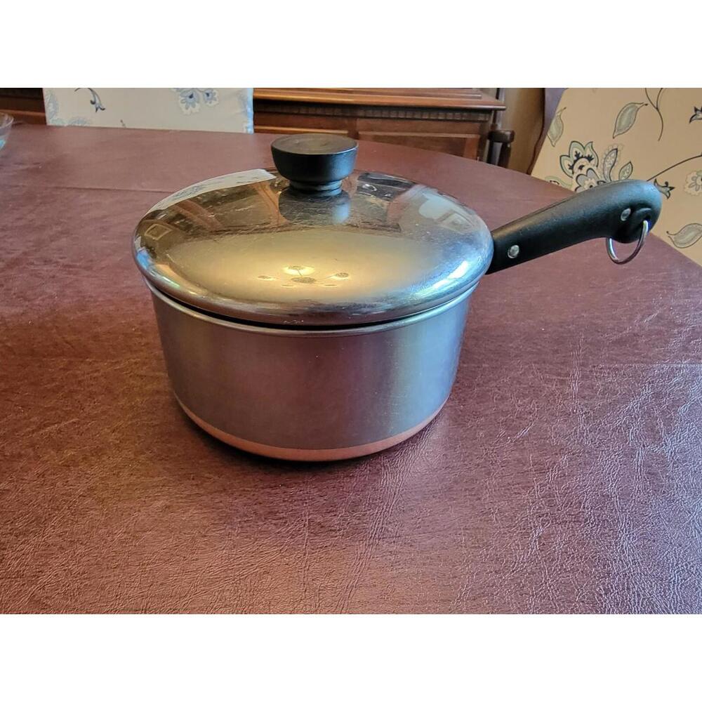 Revere Ware Copper Clad 1801 Pot & Lid Nice